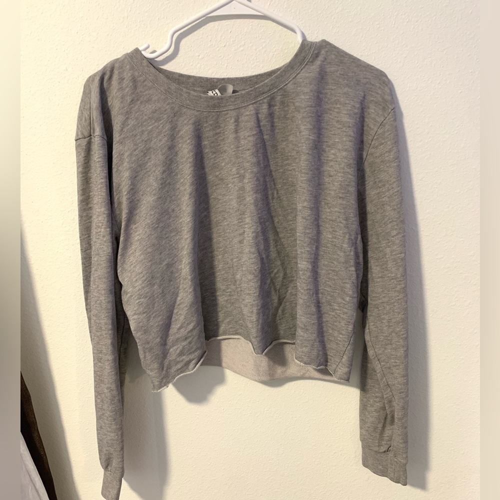 Grey Divided brand long sleeve crop top